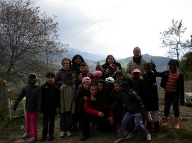photo de groupe à la ferme