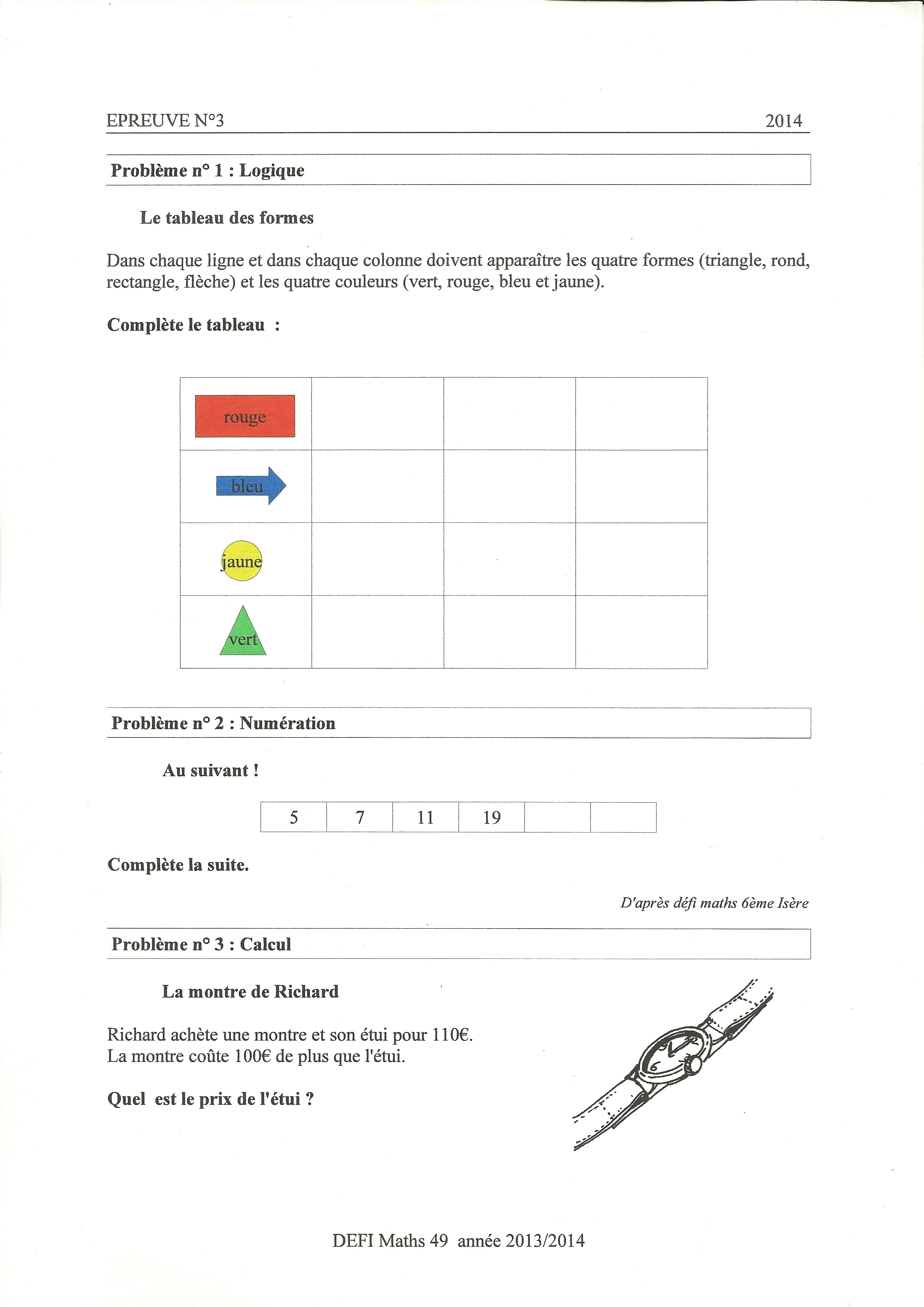 Pdf Telecharger Defi Maths 6eme Corriges Gratuit Pdf Pdfprof Com