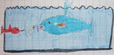 Le petit poisson malin et la baleine
