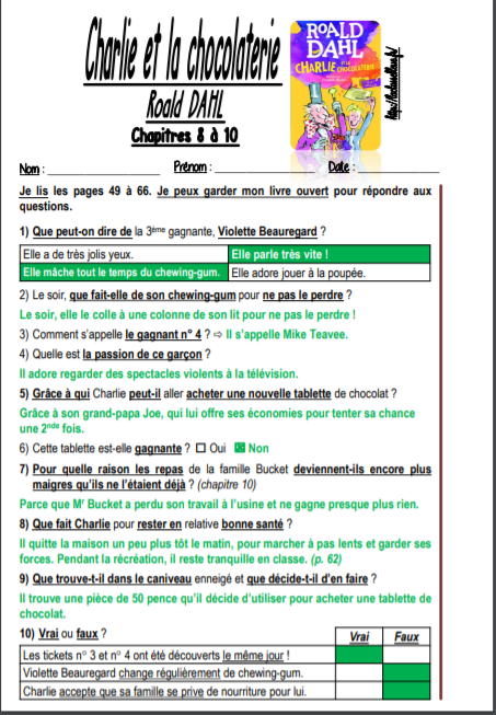 FICHES DE LECTURE CP + EXERCICES  Ecole Victor Hugo – Blogue de