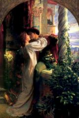 Roméo et Juliette, la scène du balcon (1884), par Frank DICKSEE (1853-1928), http://www.odysseetheater.com/romeojulia/romeojulia.htm