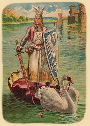 Lohengrin (carte postale ves 1900)
