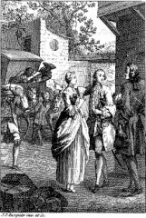 Rencontre de Manon Lescaut et du Chevalier Des Grieux ; Hubert-François Gravelot (1699–1773)& Jean-Jacques Pasquier