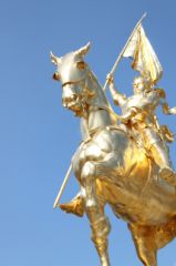 Jeanne d'Arc, statue dorée