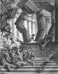 La mort de Samson, gravure de Gustave Doré, illustration pour la Bible