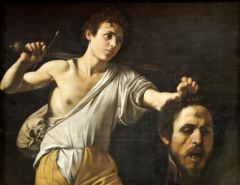 David avec la tête de Goliath 1607 ; huile sur bois, Michelangelo da Caravaggio dit LE CARAVAGE (1573-1610); https://commons.wikimedia.org/wiki/File:Michelangelo_Caravaggio_071.jpg