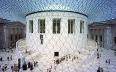 Cour du British Museum à Londres, dessinée par Norman FOSTER, ujn architcte britannique.