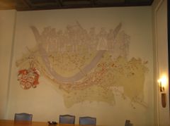 Une carte de Miltenberg, visible dans la salle de conseil de la Mairie de Miltenberg