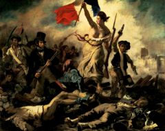 La Liberté guidant le peuple (1830), huile sur toile d'Eugène DELACROIX (1798-1863)