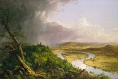 Vue depuis le Mont Holyoke, Northampton, Massachusetts, après un orage -Oxbow,(1836) huile sur toile de  Thomas COLE