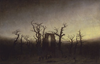 L'Abbaye dans un bois de chênes, huile sur toile de Caspar David FRIEDRICH (1774-1840)