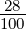 28
100