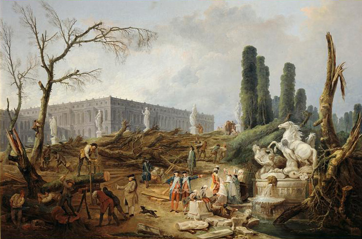 Tableau vue du bosquet des bains d'apollon